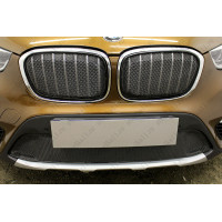 BMW X1 (F48) 2015-2019г.в. (II) - Защита радиатора ПРЕМИУМ