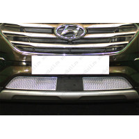 HYUNDAI SANTA FE 2015-2019г.в. (III рестайлинг) ACC - Защита радиатора ПРЕМИУМ