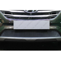 HYUNDAI SANTA FE 2015-2019г.в. (III рестайлинг) - Защита радиатора СТАНДАРТ