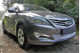 HYUNDAI SOLARIS 2014-2017г.в. (I рестайлинг) - Защита радиатора ПРЕМИУМ