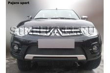 MITSUBISHI PAJERO SPORT 2013-2016г.в. (II рестайлинг) Калуга - Защита радиатора СТАНДАРТ
