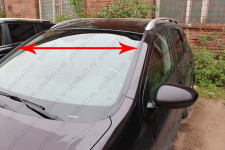 NISSAN QASHQAI (J10) 2010-2013г.в. (I рестайлинг) с рейлингами - Дефлектор (водосток) лобового стекла Стрелка-2