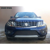 SUZUKI GRAND VITARA 2012-2016г.в. (III рестайлинг-2) - Защита радиатора ПРЕМИУМ