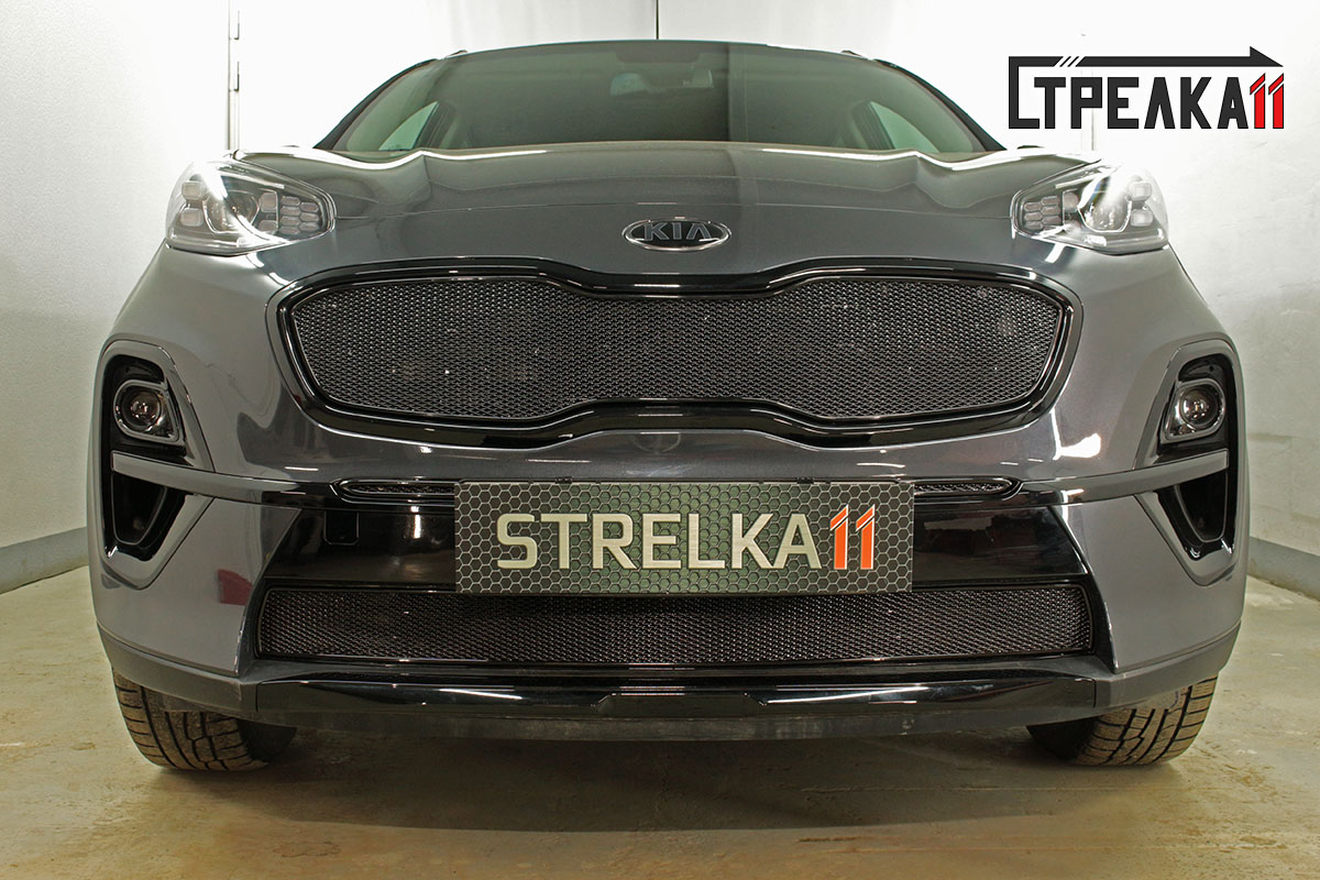 Решетка радиатора Вариант 2 с черной сеткой Русская артель KIA Sportage RRKS-006250