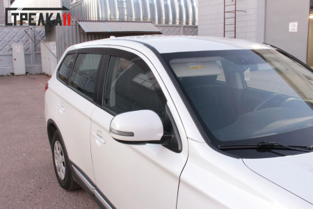 2D Дефлекторы окон - MITSUBISHI OUTLANDER 2014-2016г.в. (III рестайлинг)