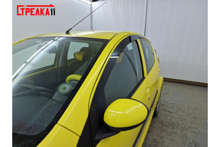 2D Дефлекторы окон - PEUGEOT 107 2012-2015г.в. (I рестайлинг-2), 5дв.