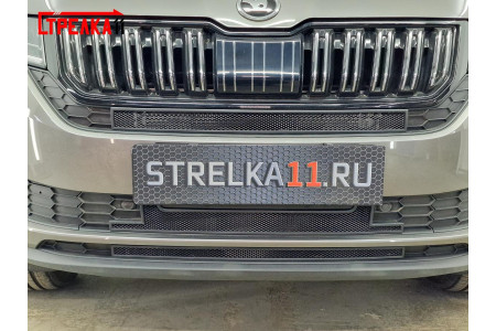 SKODA KODIAQ GT 2022-2026г.в. (I рестайлинг) - Защита радиатора СТАНДАРТ